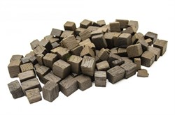 Щепа дубовая (кубики), сильный обжиг, 100 гр. 2000
