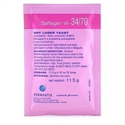 Дрожжи пивные лагерные SAFLAGER W-34/70; Франция; Fermentis 2088