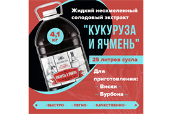 Жидкий неохмеленный солодовый экстракт Домашняя Мануфактура "Кукуруза и ячмень",  4,1 кг 2767